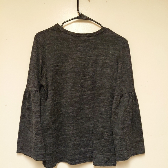 Poine Womens Gray Flared Blouse Top Size L - Picture 4 of 7